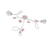 PLAFONIERA "BUTTERFLY" 3 LUCI BIANCA E ROSA, E14