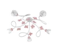 PLAFONIERA "BUTTERFLY" 5 LUCI BIANCA E ROSA, E14