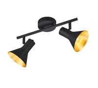 Plafoniera camera da letto faretti faretti lampada da corridoio oro nero Reality luci R80162002