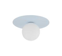 Plafoniera Cameretta Vetro Metallo G9 Rotondo Ø 25 CM Azzurro Bianco Sfera Lampe