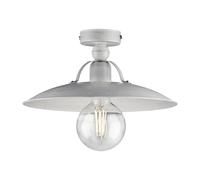 Plafoniera Cantina Stile Industrial 1 Luce Ferro Bianco E Argento [EEK: A++]