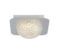 Plafoniera Celestia Acciaio Argento Policarbonato Trasparente Led 6,5W 3000K