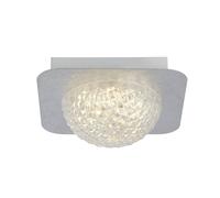 Plafoniera Celestia Acciaio Argento Policarbonato Trasparente Led 6,5W 3000K