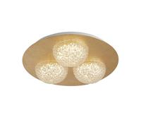 Plafoniera Celestia Acciaio Oro Policarbonato Trasparente Led 6,5W 3000K