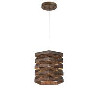Plafoniera Charles Luce a Sospensione Scheunenholz Stile Country Lampada E27