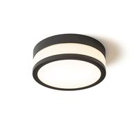 Plafoniera CIRA LED 23 da soffitto vetro opalino/nero 230V LED 12W IP44 3000K