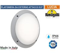 Fumagalli Lucia Range Grigio - Plafoniera Circolare con Diverse Opzioni di Cover