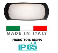 PLAFONIERA CIRCOLARE DA ESTERNO NERA IP66 PER LAMPADINE CON ATTACCO E27
