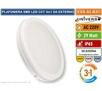 PLAFONIERA CIRCOLARE SMD LED 29W DA ESTERNO IP65 CCT SWITCH CAMBIA COLORE LUCE