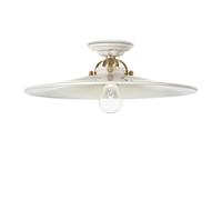 Plafoniera Classica Asti Ottone E Ceramica Ottone Satinato Decorato 1 Luce E27