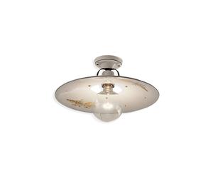 Plafoniera Classica Bologna Metallo E Ceramica Nero Sfumato Rame 24Cm 1 Luce E27 [EEK: A++]