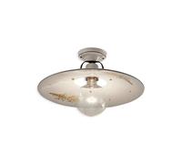 Plafoniera Classica Bologna Metallo E Ceramica Nero Sfumato Rame 40Cm 1 Luce E27