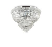 IDEAL LUX Plafoniera Dubai DL0100 - Classica Metallo-Cristallo Cromo 24 Luci E14 Ø78 cm