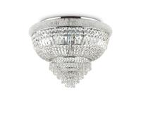 Plafoniera Classica Dubai Metallo-Cristallo Cromo 24 Luci E14
