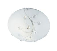 Searchlight Plafoniera di vetro Flush Flower, Ø 30cm Searchlight