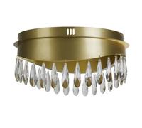 Plafoniera Classica Gioiello Acciaio Oro Vetro Led 21W 4000K