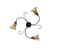 PLAFONIERA CLASSICA IN FERRO BATTUTO A 3 LUCI COLL. SUSY