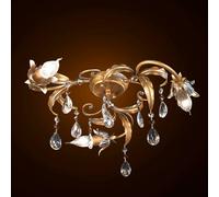 Plafoniera classica in ferro battuto foglia oro-argento 3 luci BGA 1595-pl3