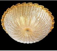 Plafoniera in Vetro di Murano originale 4 Luci Fatto a mano in Italia cristallo