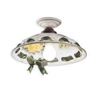 Plafoniera Classica Napoli Metallo E Ceramica Nero Sfumato Rame 1 Luce E27