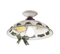 Plafoniera Classica Napoli Metallo E Ceramica Nero Sfumato Rame 1 Luce E27