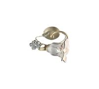 Plafoniera Classica Pisa Metallo E Ceramica Bianco Sfumato Oro 1 Luce E14