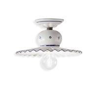 Plafoniera Classica Roma Metallo E Ceramica Nero Sfumato Rame 1 Luce E27