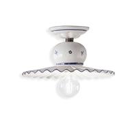 Plafoniera Classica Roma Metallo E Ceramica Nero Sfumato Rame 1 Luce E27