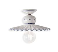 Plafoniera Classica Roma Metallo E Ceramica Nero Sfumato Rame 31Cm 1 Luce E27