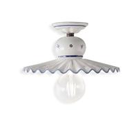 Plafoniera Classica Roma Metallo E Ceramica Nero Sfumato Rame 31Cm 1 Luce E27