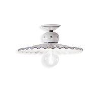 Plafoniera Classica Roma Metallo E Ceramica Nero Sfumato Rame 41Cm 1 Luce E27