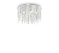 Plafoniera Classica Royal Metallo-Cristallo Cromo 12 Luci G9 3W 3000K Luce Calda
