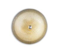 Plafoniera Classica Shell Vetro Ambra 6 Luci E27