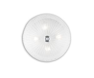 Plafoniera Classica Shell Vetro Trasparente 4 Luci E27