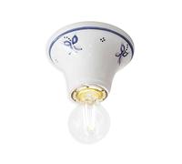 Ferroluce Plafoniera Trieste C133 – 1 luce, ceramica bianca, diam. 10 cm