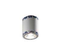 Plafoniera Classica Trieste Bianco Decorato Filo Marrone 1 Luce E14
