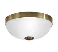 Plafoniera Classico Imperial Metallo Ottone Brunito 2 Luci E27 [EEK: A++]