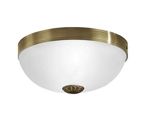 Plafoniera Classico Imperial Metallo Ottone Brunito 2 Luci E27 [EEK: A++]