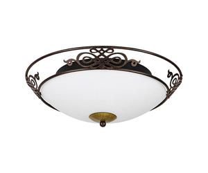 Plafoniera Classico Mestre Acciaio Marrone Anticato 2 Luci E27