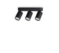 Plafoniera Collezione DYNAMITE 3 Luci Gu10 Finitura Nero Dimmerabile Ideal Lux