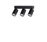Plafoniera Collezione DYNAMITE 3 Luci Gu10 Finitura Nero Dimmerabile Ideal Lux