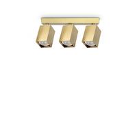 DYNAMITE FARETTO OTTONE 3 LUCI ATTACCO GU10 27,5CM LAMPADINA INCLUSA QUADRATA