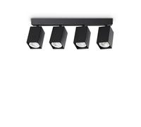 Plafoniera Collezione DYNAMITE 4 luci GU10 Nero con dimmer esterno Ideal Lux