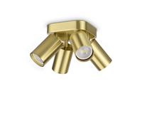 Plafoniera Collezione DYNAMITE 4 Luci Gu10 Ottone Dimmerabile Ideal Lux