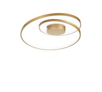 Ideal Lux OZ - Lampada da soffitto a LED integrata in ottone, 2700 K