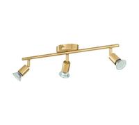 Plafoniera con faretti spot moderno design orientabile a 3 luci ottone gl1904/1