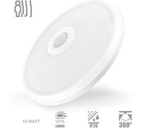 Plafoniera Con Sensore di Movimento da 15W Led Luce Bianca Fredda 6500K Soffitto