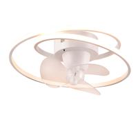 Plafoniera con Ventilatore da Interno a LED Ø50 cm Plastica Bianca