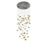 Plafoniera Contemp Pianeti Acciaio Cromo Policarbonato Ottone Led 376W 4000K