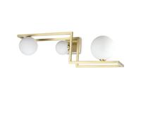 Plafoniera Contemporanea Angolo Metallo Ottone 3 Luci G9 3W 3000K Luce Calda